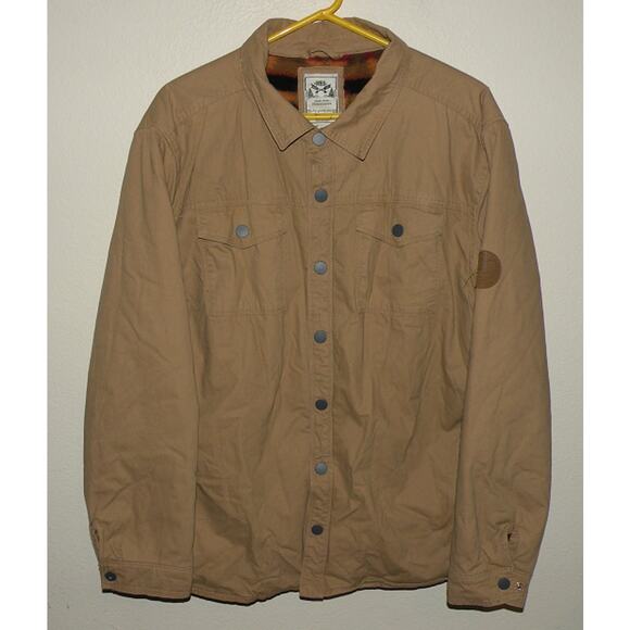 MBX Other - MBX Trade Mark Men’s XL Snap Fleece Lined Chore Jacket Coat Tan Southwest Inside